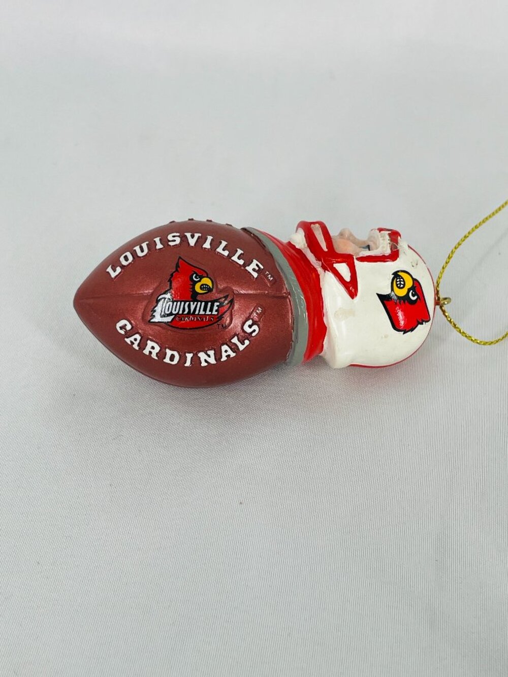 Vintage Louisville Cardinals Football Shape Ornament